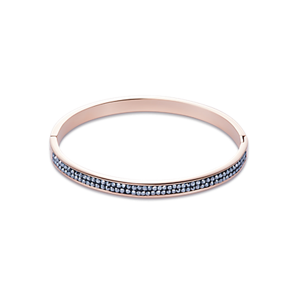Coeur de Lion Rozé merev karperec szürke swarovski kristállyal 0214/33-1223
