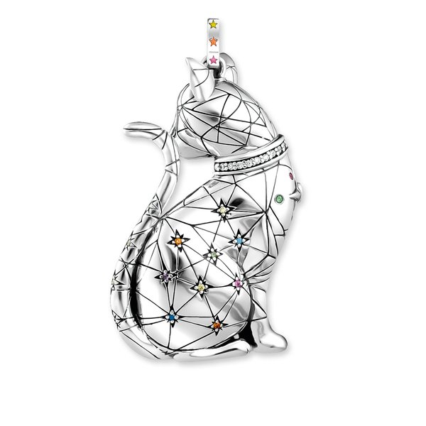 Thomas Sabo Macska ezüst medál színes kövekkel PE857-340-7