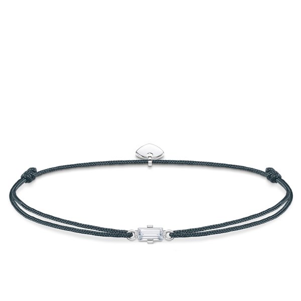 Thomas Sabo Szürke textil karkötő fehér kővel LS0106-401-5-L20