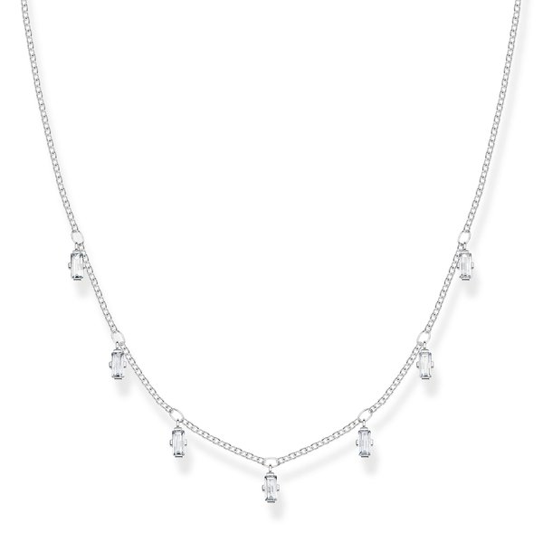 Thomas Sabo Fehér vágott köves ezüst nyaklánc KE1903-051-14-L40