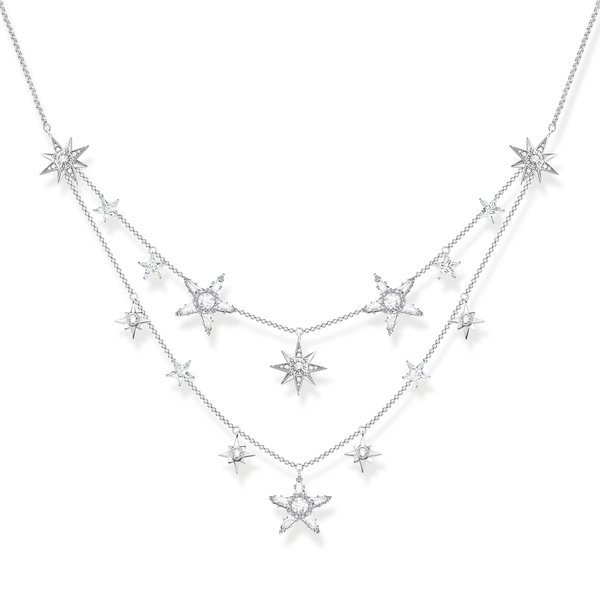 Thomas Sabo Ezüst nyaklánc szikrázó csillagokkal KE1901-051-14-L45v