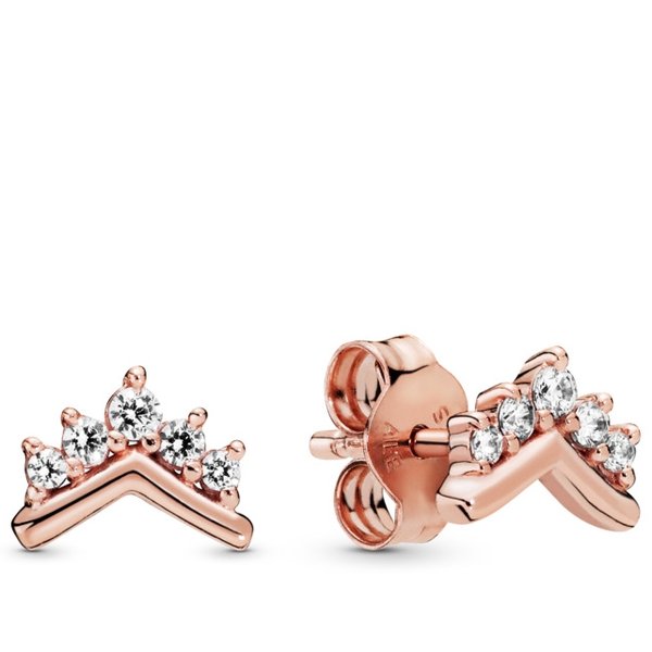 Pandora ékszer hercegnői kívánság rozé fülbevaló 288274CZ