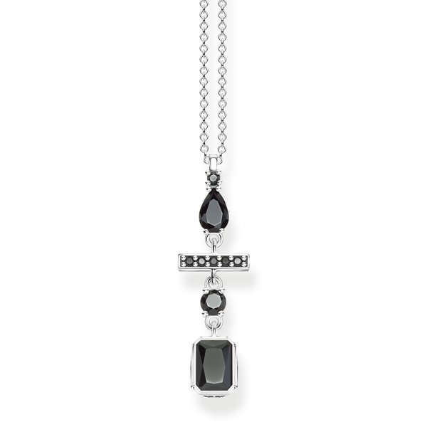 Thomas Sabo Ezüst nyaklánc fekete alakzatokkal KE1892-643-11-L45
