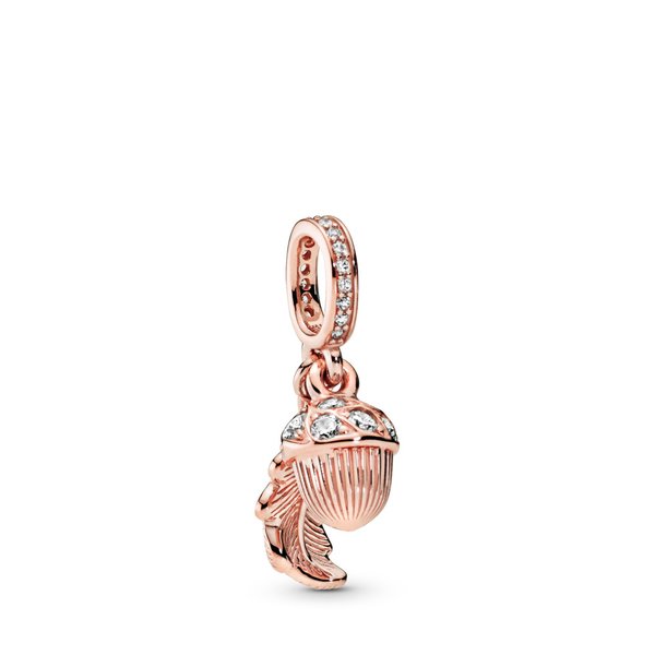 Pandora ékszer Makk és levél függő rose charm 788248CZ