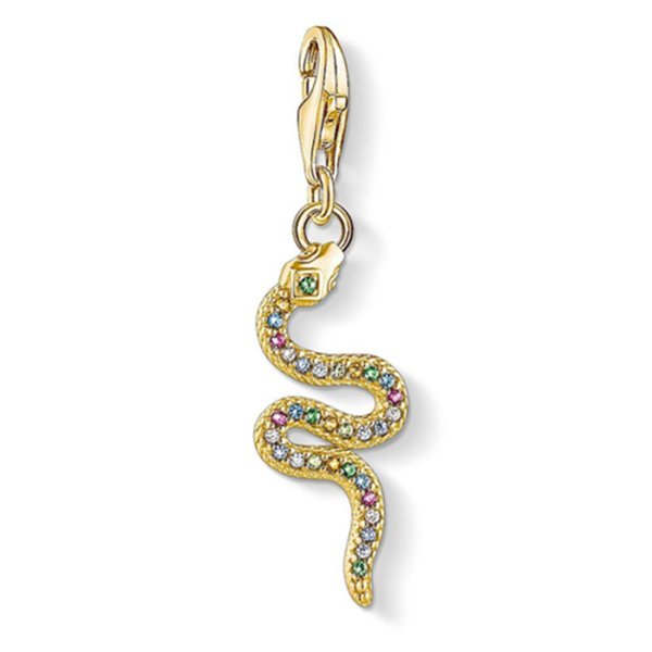 Thomas Sabo Kígyó arany charm színes kövekkel 1813-488-7
