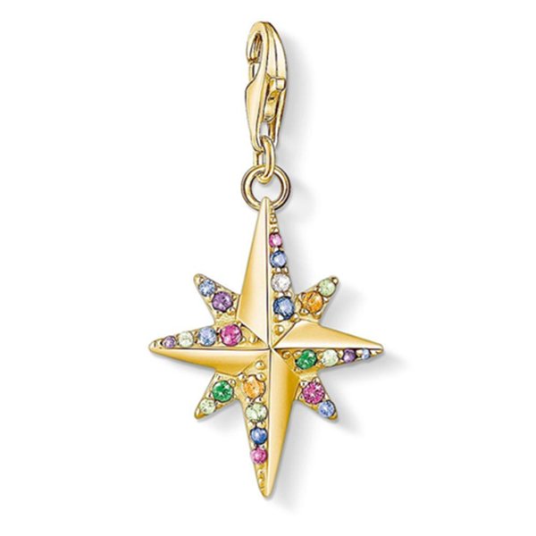 Thomas Sabo Csillag arany charm színes kövekkel 1816-488-7