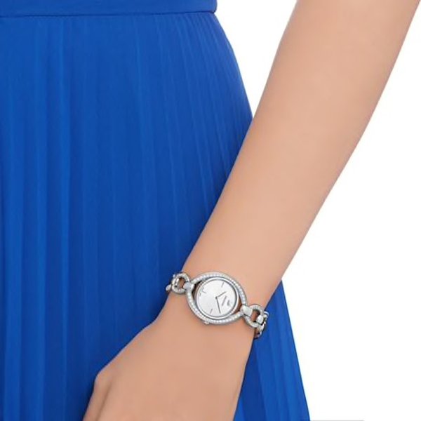 Swarovski Stella ezüst színű nemesacél szíjas óra 5376815