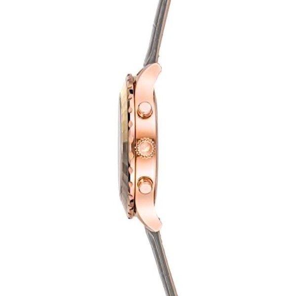 Swarovski Octea Lux Chrono rozé szürke bőr szíjas óra 5452495