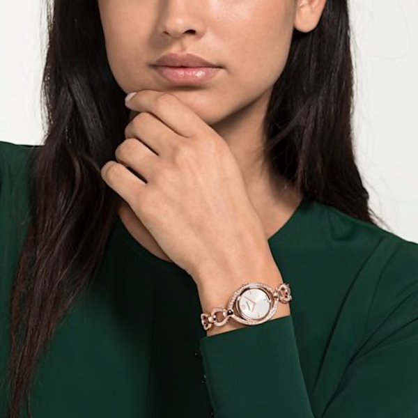 Swarovski Stella fehér rozé szíjas óra 5470415