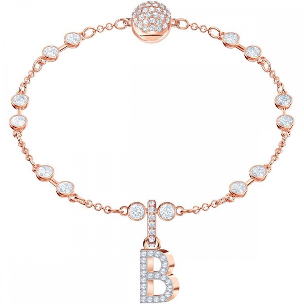 Swarovski B betű rozé charm 5437624