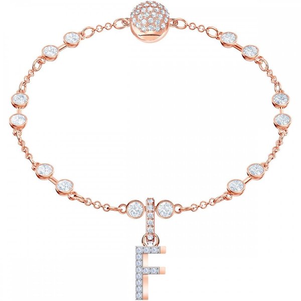 Swarovski F betű rozé charm 5437616