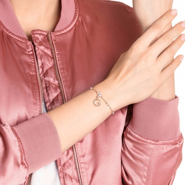 Swarovski G betű rozé charm 5437614