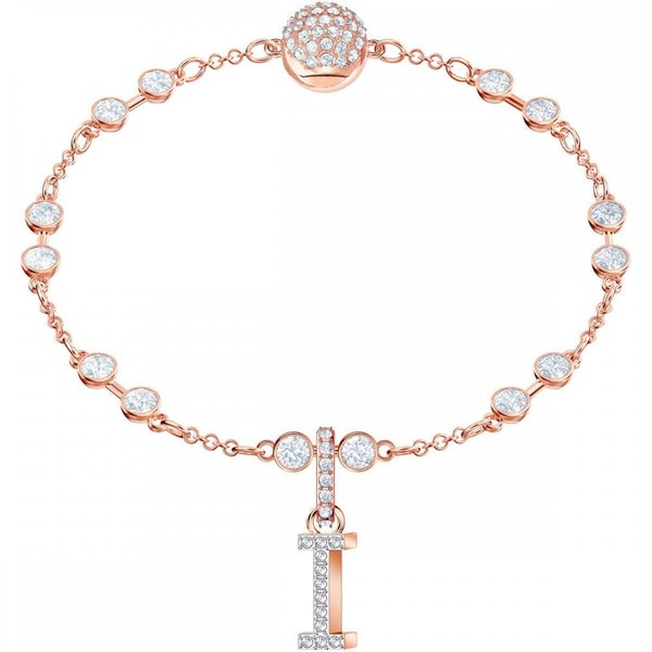 Swarovski I betű rozé charm 5437611