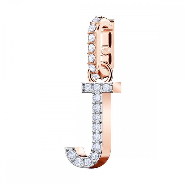 Swarovski J betű rozé charm 5437609