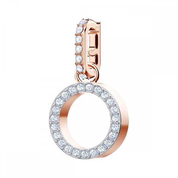 Swarovski O betű rozé charm 5437607