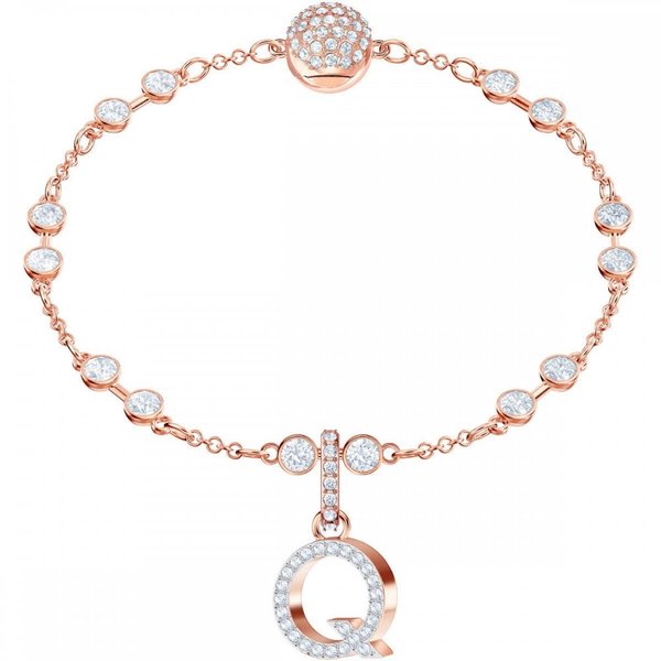 Swarovski Q betű rozé charm 5437628