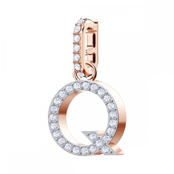 Swarovski Q betű rozé charm 5437628