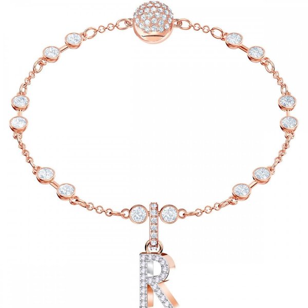 Swarovski R betű rozé charm 5437617