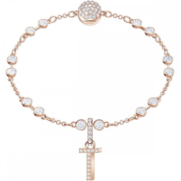 Swarovski T betű rozé charm 5437615