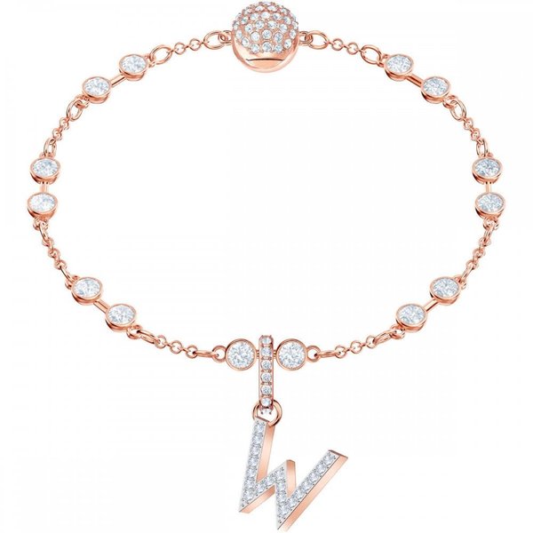 Swarovski W betű rozé charm 5440422