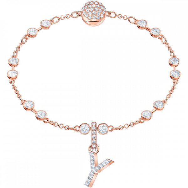 Swarovski Y betű rozé charm 5437612