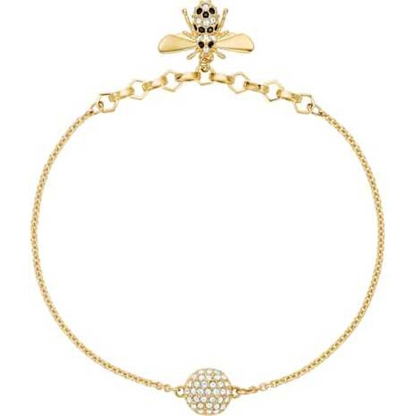 Swarovski Remix arany színű karkötő swarovski méhecskével 