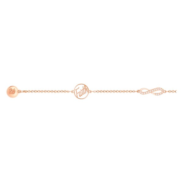Swarovski Remix rozé karkötő swarovski végtelen jellel 