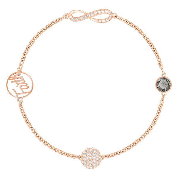 Swarovski Remix rozé karkötő swarovski végtelen jellel 