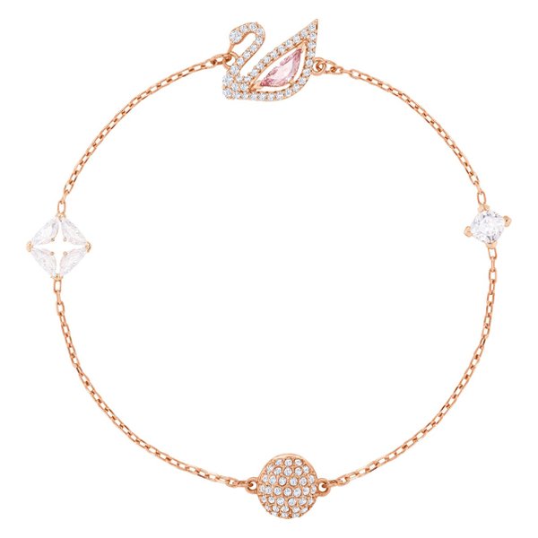Swarovski Rozé karkötő ragyogó swarovski hattyúval 