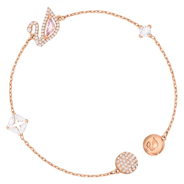 Swarovski Rozé karkötő ragyogó swarovski hattyúval 