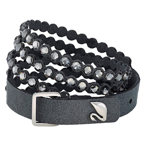 Swarovski Power szürke duplasoros textil karkötő 5512509