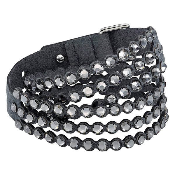 Swarovski Power szürke duplasoros textil karkötő 5512509