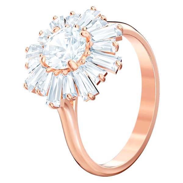 Swarovski Rozé gyűrű swarovski napsugárral 