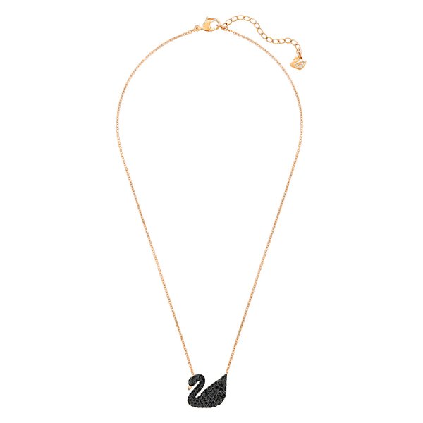 Swarovski Rozé nyaklánc fekete swarovski hattyúval 5204134
