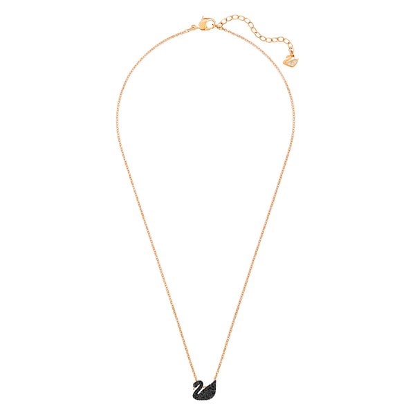 Swarovski Rozé nyaklánc kicsi fekete swarovski hattyúval 5204133