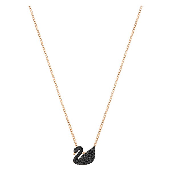 Swarovski Rozé nyaklánc kicsi fekete swarovski hattyúval 5204133
