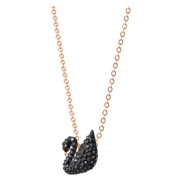 Swarovski Rozé nyaklánc kicsi fekete swarovski hattyúval 5204133