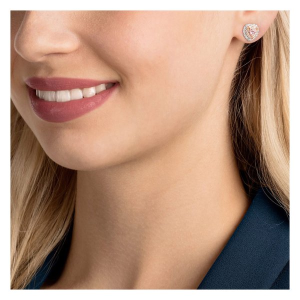 Swarovski Rozé fülbevaló rózsaszín swarovski szívvel 5446995