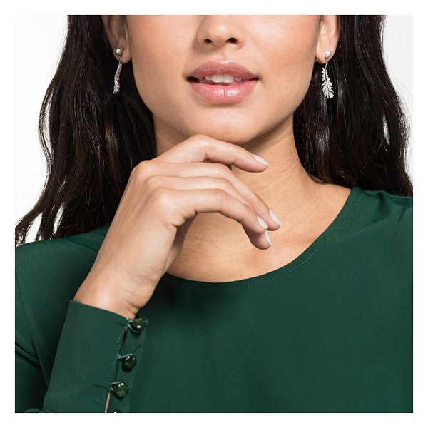 Swarovski Gyöngy fülbevaló függő swarovski tollal 5496052