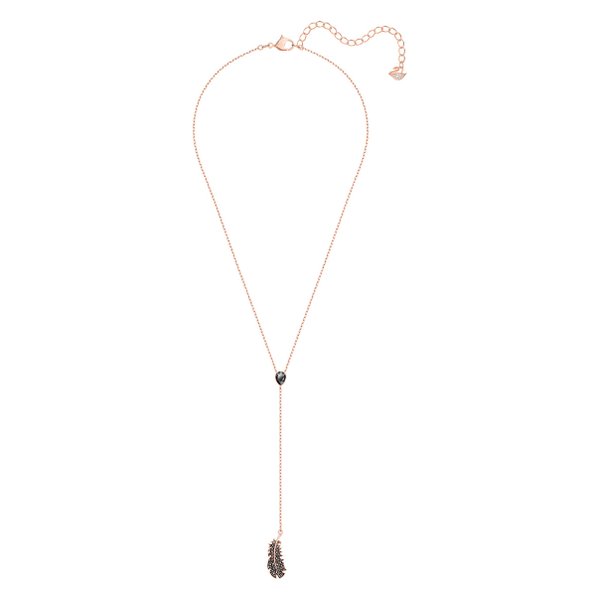 Swarovski Rozé Y nyaklánc fekete függő swarovski tollal 5495299