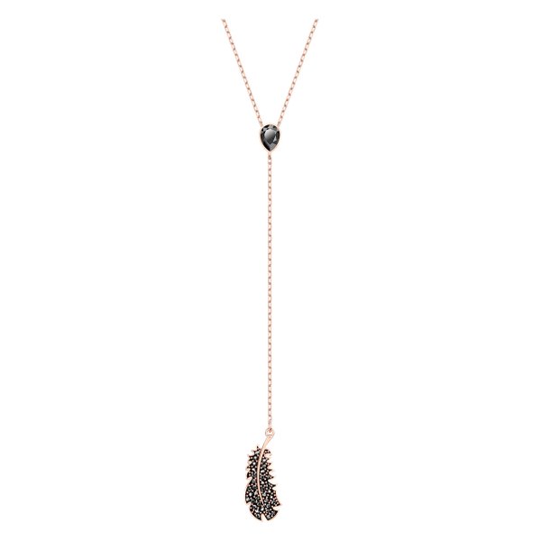 Swarovski Rozé Y nyaklánc fekete függő swarovski tollal 5495299