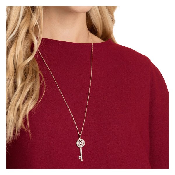 Swarovski Rozé nyaklánc mozgó swarovski kulcs medállal 5469120