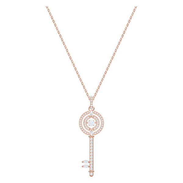Swarovski Rozé nyaklánc mozgó swarovski kulcs medállal 5469120