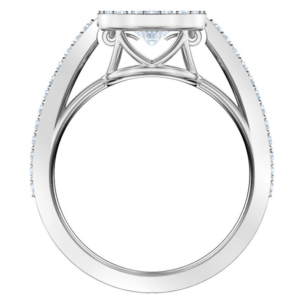 Swarovski Ezüst színű gyűrű mozgó swarovski kristállyal 