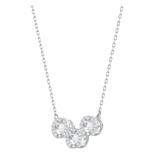 Swarovski Ezüst színű nyaklánc három mozgó swarovski kristállyal 5465275