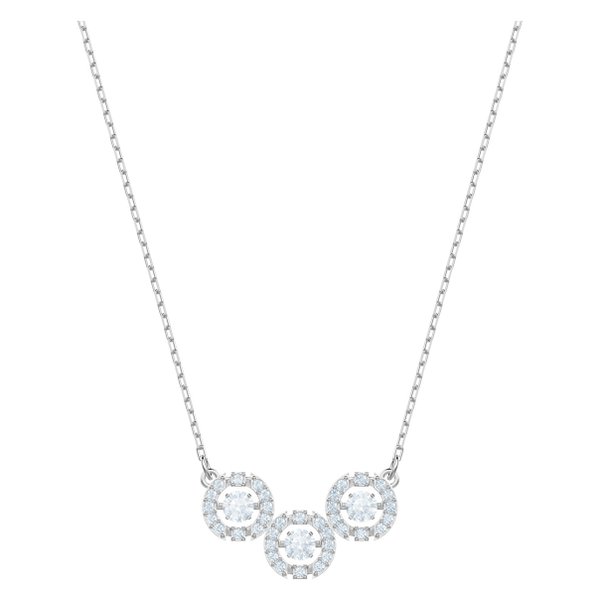 Swarovski Ezüst színű nyaklánc három mozgó swarovski kristállyal 5465275