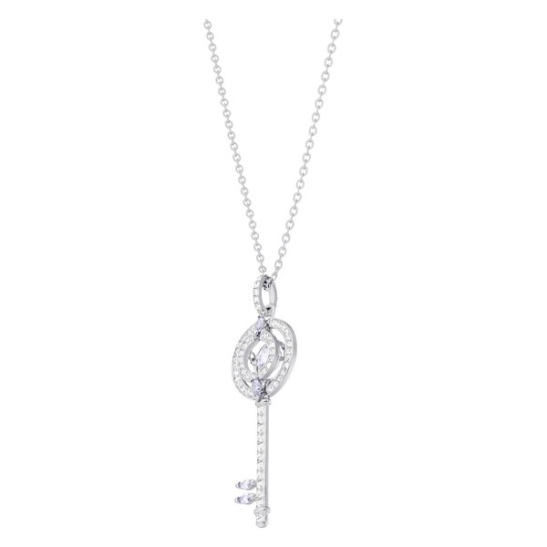 Swarovski Ezüst színű nyaklánc mozgó swarovski kulcs medállal 5368263