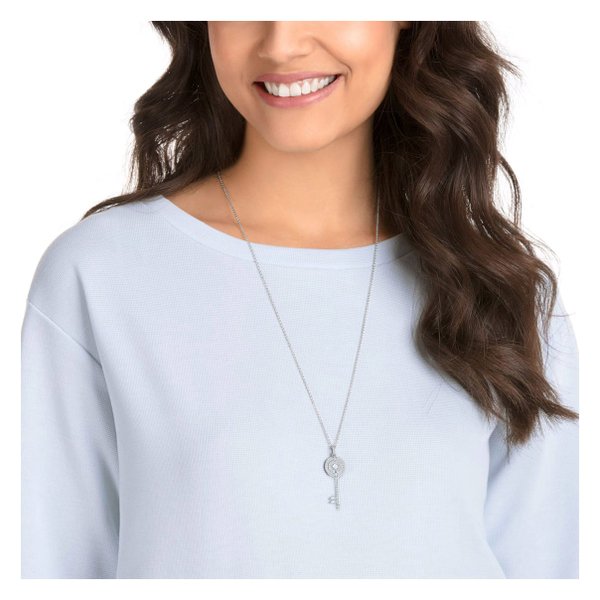 Swarovski Ezüst színű nyaklánc mozgó swarovski kulcs medállal 5368263