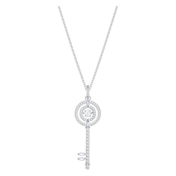 Swarovski Ezüst színű nyaklánc mozgó swarovski kulcs medállal 5368263