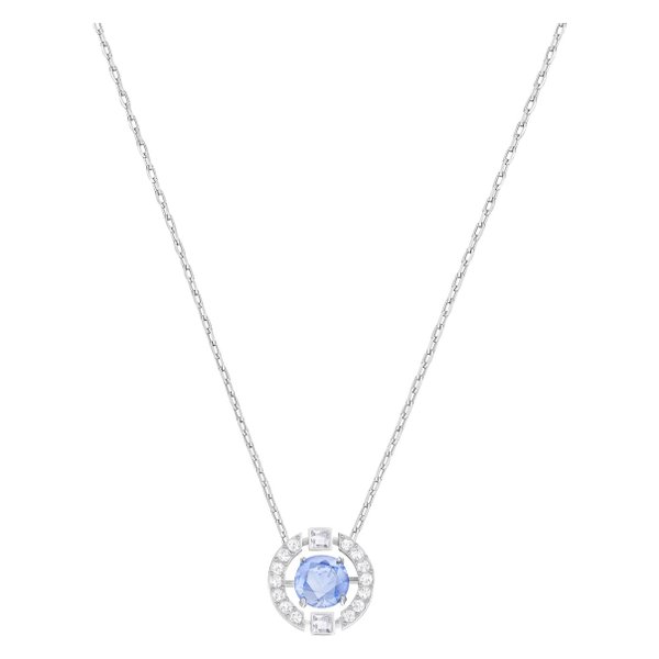 Swarovski Ezüst színű nyaklánc mozgó kék swarovski kristállyal 5279425